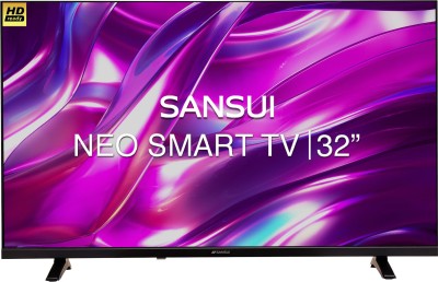 Sansui Neo 80 cm (32 inch) HD Ready LED Smart Linux TV with Bezel-less Design and Dolby Audio (Midnight Black) (2022 Model)(JSW32CSHD)