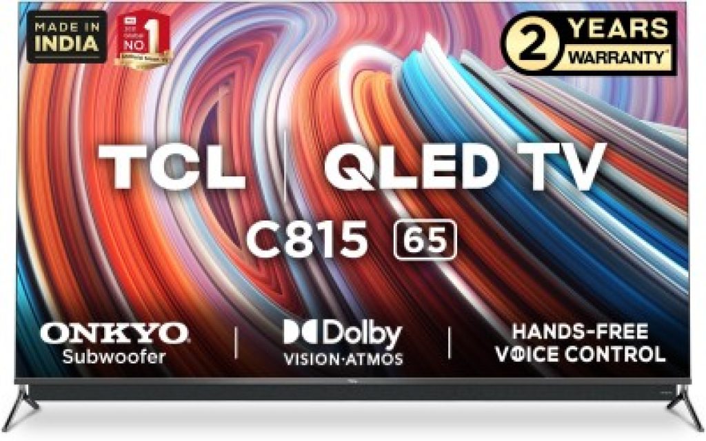 tcl c815 series 164 cm 65 inch qled ultra hd 4k smart android tv with 1