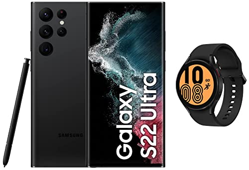 Samsung Galaxy S22 Ultra 5G (Phantom Black, 12GB, 256GB Storage) + Samsung Galaxy Watch4