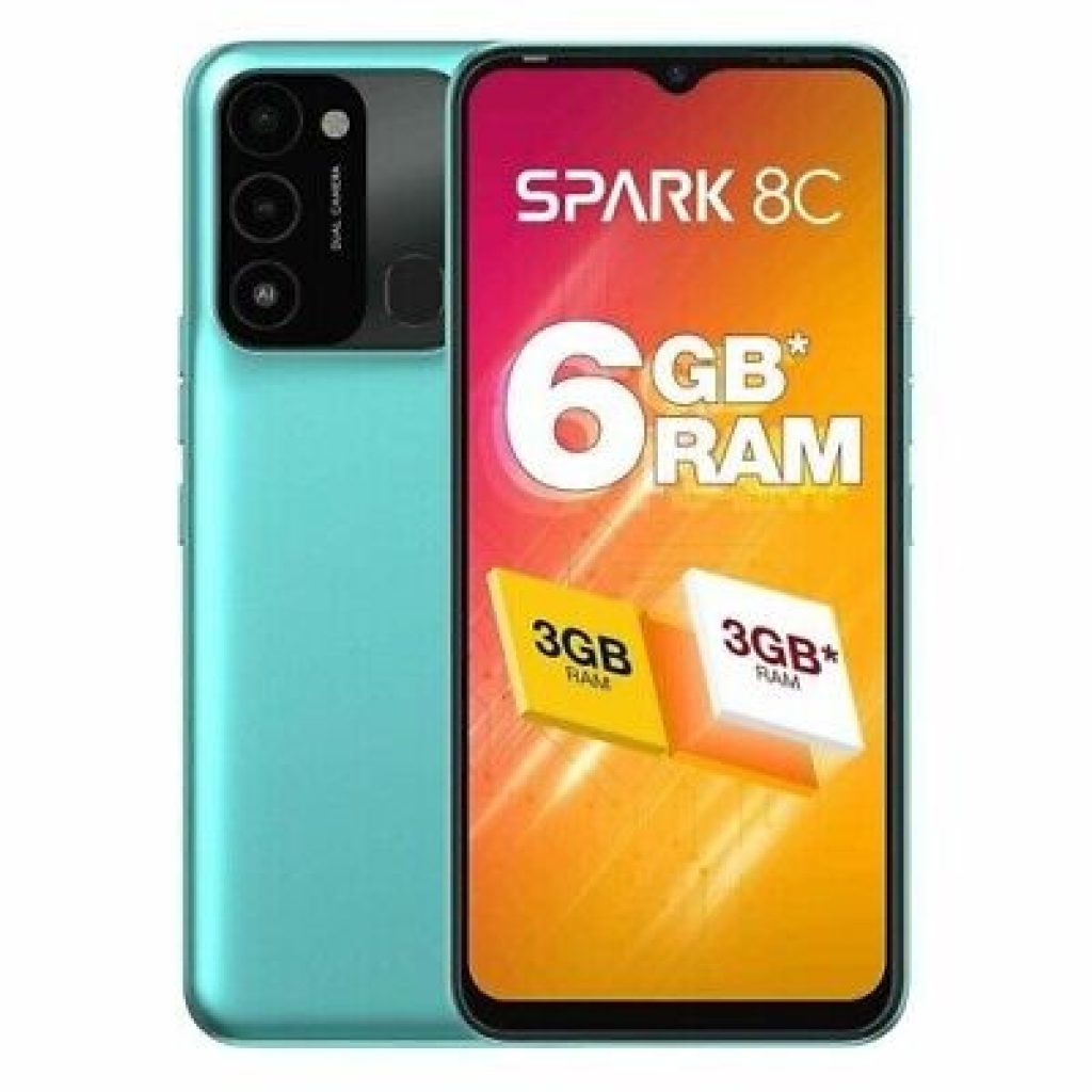 Tecno Spark 8C (RAM 3GB, 64GB) 6.6" 13MP Camera Dual SIM GoogleplayPhone