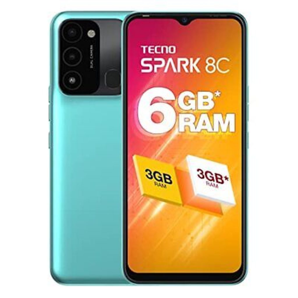 tecno spark 8c turquoise cyan 3gb64gb upto 6gb ram 90hz refresh ra 1