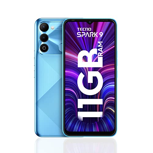Tecno Spark 9 (Sky Mirror, 6GB RAM,128GB Storage) | 11GB Expandable RAM | Helio G37 Gaming Processor