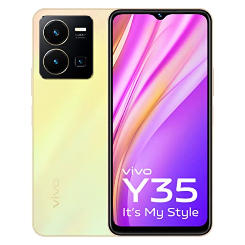 vivo Y35 (Dawn Gold, 8GB RAM, 128GB Storage) with No Cost EMI/Additional Exchange Offers